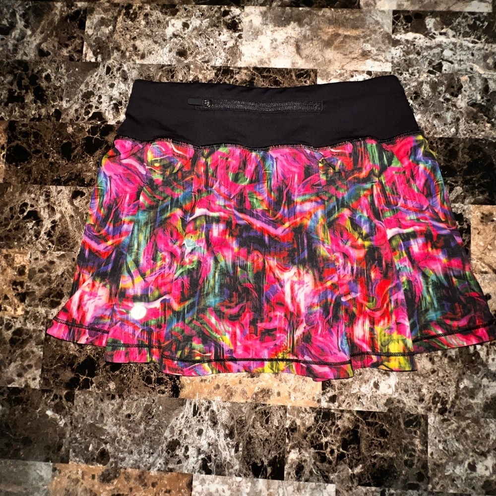 LULULEMON PACE RIVAL VIBRANT MULTICOLOR SKIRT/SKORT SIZE 6 - Picture 5 of 11